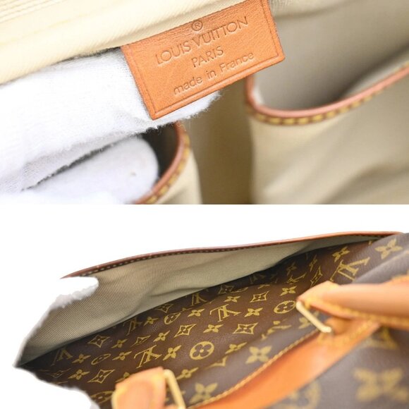 LOUIS VUITTON LV Logo Deauville Hand Bag Monogram Leather Brown M47270 30FC110 - Picture 14 of 15